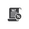 VAT taxes vector icon