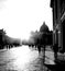 Vatican City on black and white with people