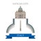 Vatican City Piazza San Pietro Square Rome Italy flat vector