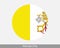 Vatican City Round Circle Flag. Holy See Circular Button Banner Icon. EPS Vector