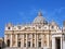 VATICAN CITY, VATICAN, Italy - March 2019: Fragments of the Papal Basilica of St. Peter San Pietro Piazza in the Vatican and