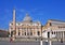 VATICAN CITY, VATICAN, Italy - March 2019: Fragments of the Papal Basilica of St. Peter San Pietro Piazza in the Vatican and