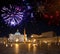 Vatican.fireworks over a St Peter s Square