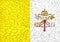 Vatican Grunge Style National Flag