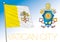 Vatican Holy See official national flag and coat of arms, Italy