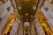 VATICAN, ITALY - JUNE 13, 2015: Sain Peter church in Vatican country, main hall roof inside the church.