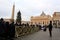 Vatican, Jan. 2, 2023: Queue of people waiting to enter at St. Peter\'s Basilica to see the body of Pope Benedict XVI