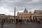 Vatican Obelisk, Maderno Fountain, BerniniÂ´s Colonnade and Saint PeterÂ´s Basilica on the Saint PeterÂ´s Square in the city of Ro