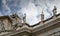 Vatican statues with blue sky background