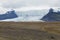 Vatnajokull glacier side view, south Iceland landscape