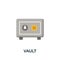 Vault icon. Flat sign element from data analytics collection. Creative Vault icon for web design, templates