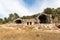 Vaulted monument tomb at Euromos ancient site in Mugla province of Turkey