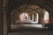 Vaulted undercroft below the Lincoln`s Inn chapel, London