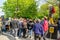 VAUXHALL, LONDON, ENGLAND- 1 May 2021: Protesters gathered at a KILL THE BILL protest in Vauxhall Pleasure Gardens