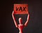 Vax word. Medical vaccination concept