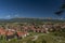 Vazec village panorama view with Vysoke Tatry mountains in sunny summer day