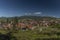 Vazec village panorama view with Vysoke Tatry mountains in sunny summer day