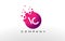 VC Letter Dots Logo Design with Creative Trendy Bubbles.