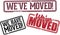 We`ve Moved Relocation Rubber Stamps