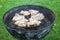 Veal chops on the grill