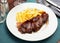 Veal entrecote with side dish of French fries