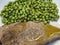 Veal meat with peas