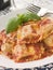 Veal and Sage Ravioli with Tomato and Basil Sauce