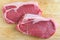 Veal sirloin steak raw