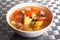 Veal soup with vegetables