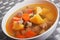 Veal soup with vegetables