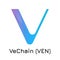 VeChain VEN. Vector illustration crypto coin ic