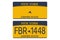 Vechicle registration of New York registration plates nummer car. Flat design EPS 10