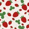 Vecor background with strawberries