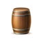 Vecot realistic 3d wooden keg, oak barrel brewery