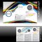 Vecotr colorful wave brochure design