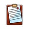 Vectio Cartoon Clipboard School Illustration Icon Isolated