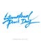 Vecto background for International Day of peace. Hand written te