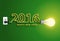 Vector 2016 happy new year concept creative light bulb idea