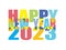 Vector 2023 New year  colorful