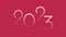 Vector 2023 new year numbers color of the year 2023 viva magenta