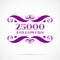 Vector 25000 followers badge over white