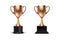 Vector 3d Blank Bronze Champion Winner Cup Icon Set Closeup Closeup Isolated on White Background. Design Template of