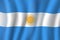 Vector 3D flag of Argentina national symbol