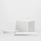 Vector 3d geometric step triangular podium platform White for cosmetic products presentation.Mock up design empty space