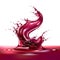 Vector 3d grape juice , red wine splash liquid