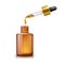 Vector 3d herbal oil pipette skin care bottle