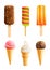 Vector 3D ice cream vector icons set