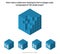 Vector 3d isometric graphic of cubes shapes a logical reasoning question