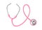 Vector 3d pink stethoscope breast cancer awareness