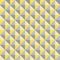 Vector 3D pyramid shaped stud seamless pattern background. Studded backdrop with shaded triangles. Yellow grey duotone